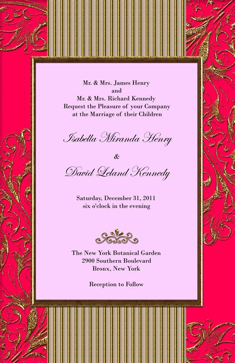 Contoh Invitation Wedding Card