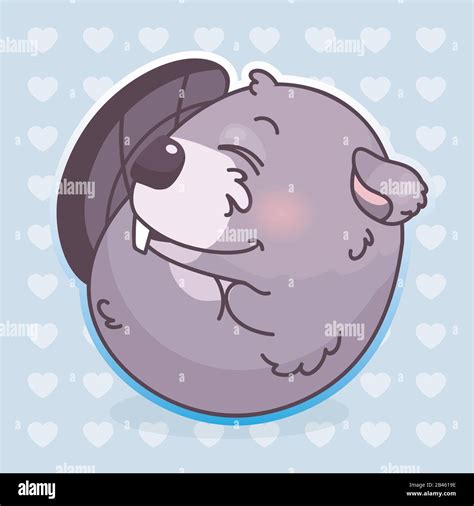 Cute Beaver Kawaii Cartoon Vector Character Adorable And Funny Animal