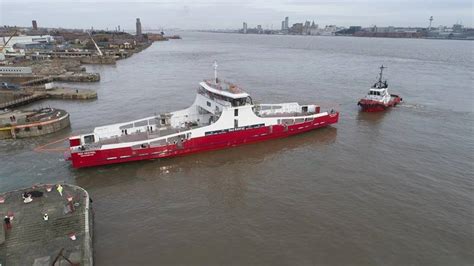 New Ferry For Red Funnel Floated Out