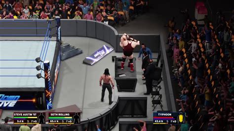Wwe 2k18 Stone Cold Stunner Through The Announce Table Youtube