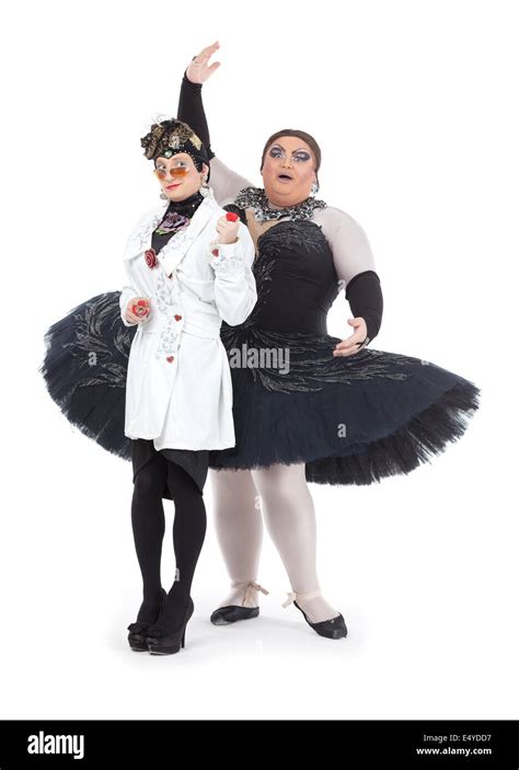 Two Drag Queens Performing Together Stock Photo Alamy
