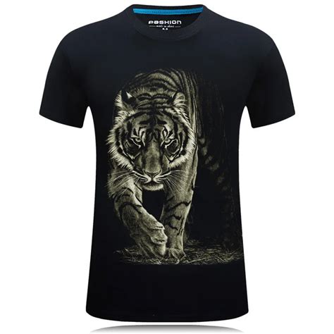 Mens 3d Printed T Shirts Print Tiger Short Sleeve Graphic Tee Shirts