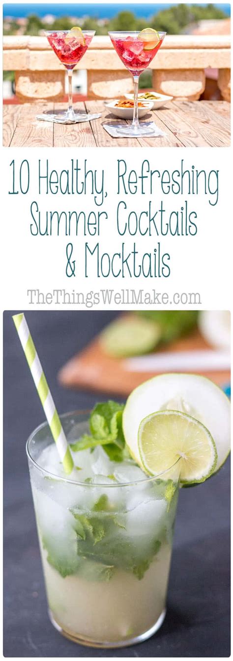 10 Healthy Refreshing Summer Cocktails And Mocktails Oh The Things