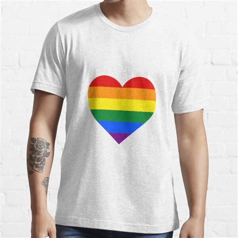 Gay Pride Flag Heart Shape T Shirt By Seren0 Redbubble Lgbt T Shirts Gay T Shirts