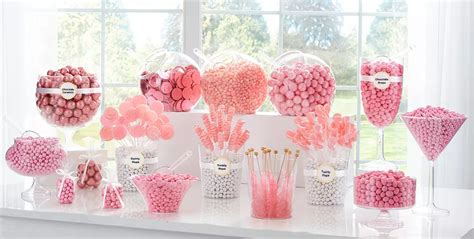 Light Pink Candy Buffet Supplies Light Pink Candy And Containers