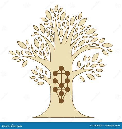 Tree Of Life Kabbalah Symbol Stock Vector Illustration Of Creation