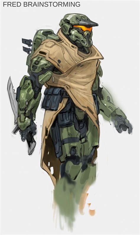 Halo_5_Guardians_Concept_Art_Fred_poncho Halo Spartan Armor, Halo Armor