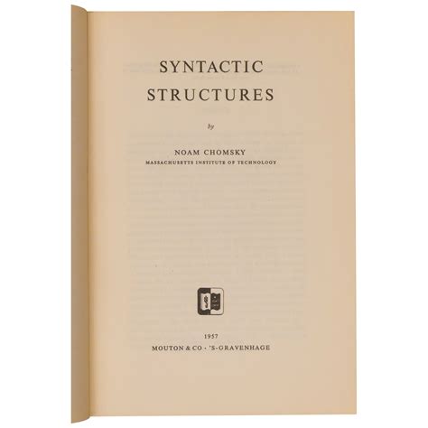 Syntactic Structures Second Issue Noam Chomsky First Edition