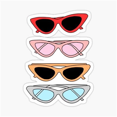 Sunglasses Sticker Pack Sticker For Sale By Madimoo0 Redbubble