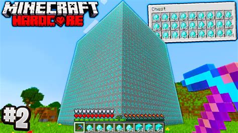 I Mined Thousands Of Diamonds In Hardcore Minecraft Episode 2 Youtube