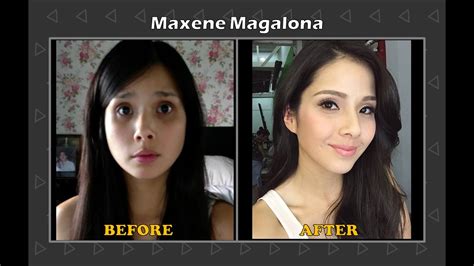 Pinay Celebrities Before And After Makeup Wavy Haircut