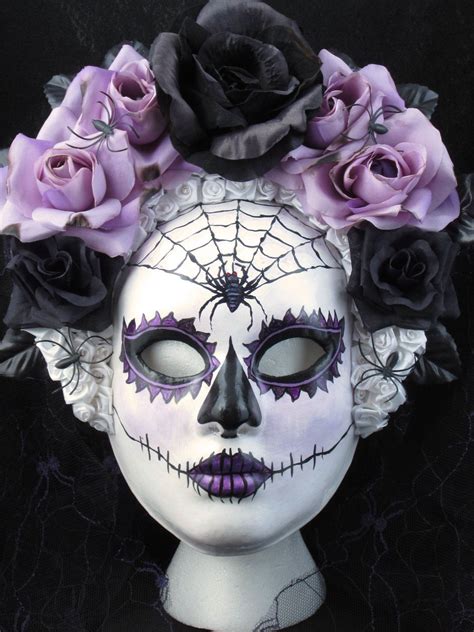 Dark Beauty Mask For Day Of The Deaddia De Los Etsy Day Of The
