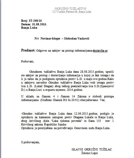 Slobodan Vasković - Sa druge strane...: Podignuta optužnica protiv ministra policije Dragana Lukača