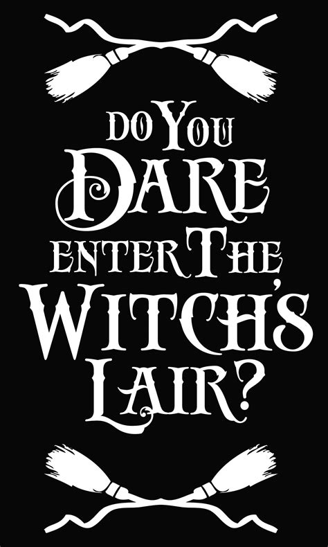 Witchs Lair Printable Art Halloween Quotes Cricut Halloween