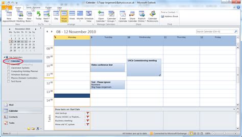 Schedule A Meeting Using Outlook 2010 University Of Oxford Department