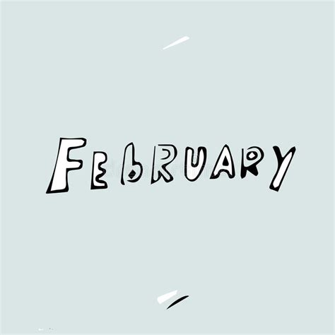 February Concept Word Art Illustration Stock Vector Illustration Of