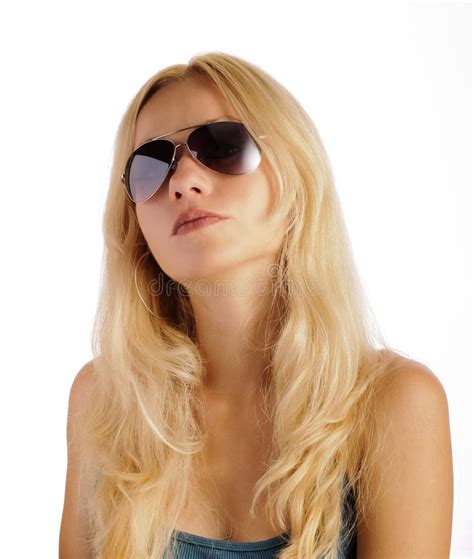 Beautiful Woman Wearing Sunglasses Stock Photo Image Of Female