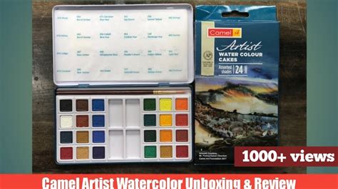 Camel Artist Watercolor Cakes 24 Shadesunboxing Andreview Youtube