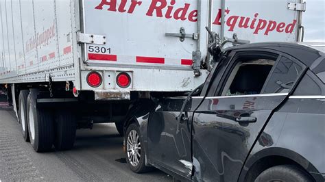 Car Dragged By Semi Truck After Crash Near Modesto