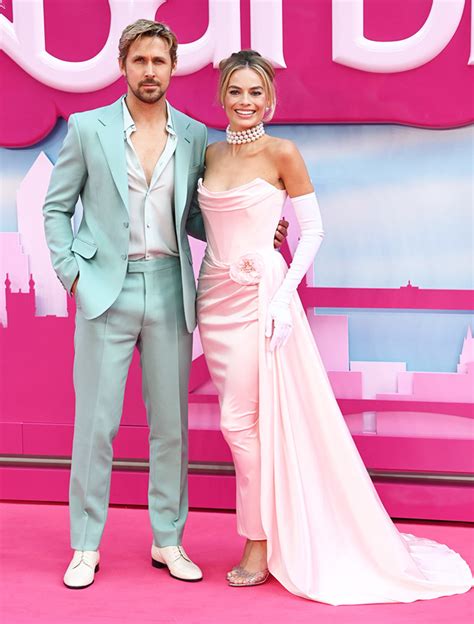 Margot Robbie Wears Her Most Iconic ‘barbie Look Yet In Strapless Pink