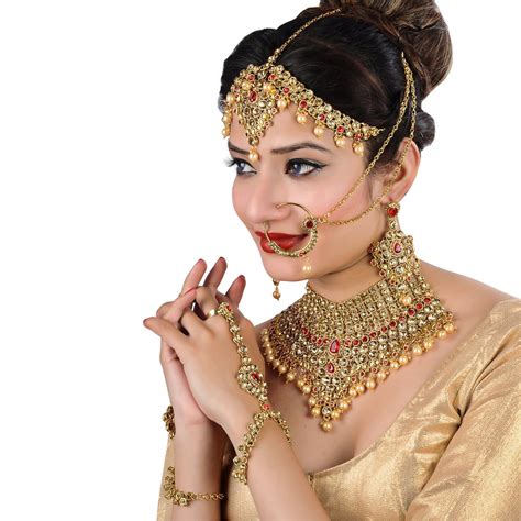 Indian Bridal Jewellery Set Heavy Full Wedding Jewelry Set For Bride