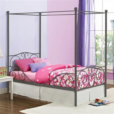 Dhp Canopy Twin Metal Bed Free Shipping Today 16869281