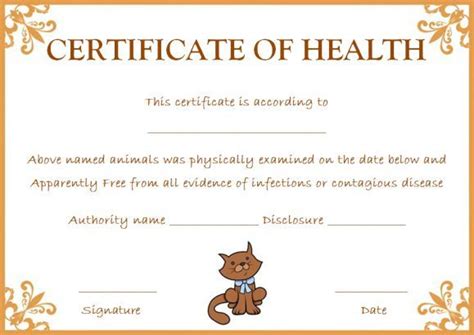 Pet Health Certificate Template Seven Things You Need To For Veterinary