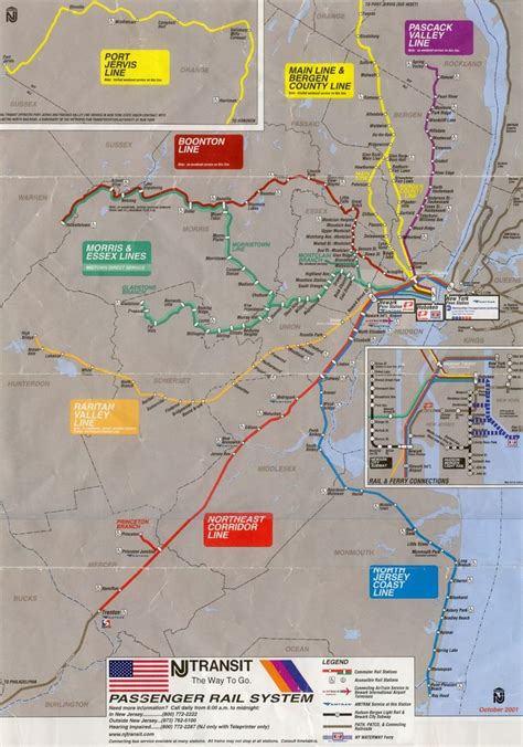 Nj Transit System Map October 2001 Includes New Newark In Flickr