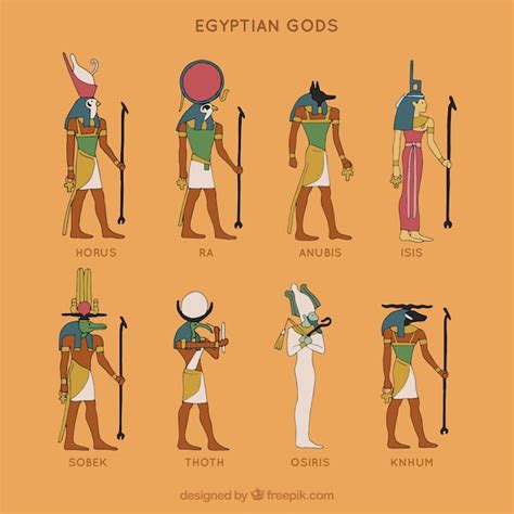 Egyptian Gods Collection Free Vector