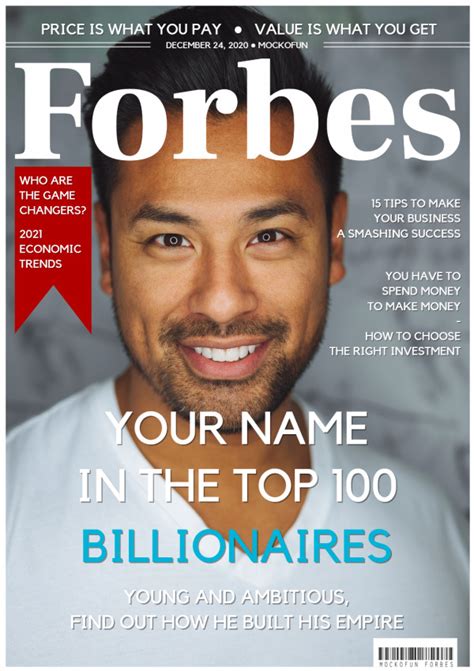 Forbes Magazine Cover Template Mockofun