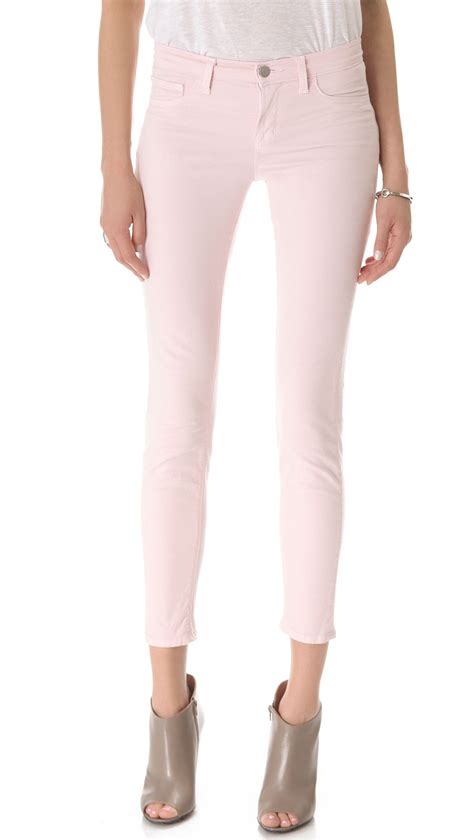 J Brand 811 Mid Rise Luxe Twill Skinny Jeans In Shoal Pink Size 25
