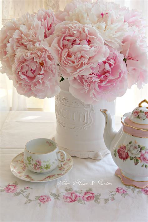 The peonies , the ivory silk lilacs. Aiken House & Gardens: Tea Time ~ A Year in Review