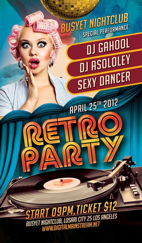 Retro Party Flyer Retro Party Party Flyer Flyer And Poster Design