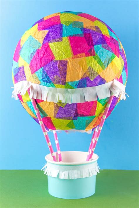 Lets Make A Tissue Paper Hot Air Balloon Craft Kids