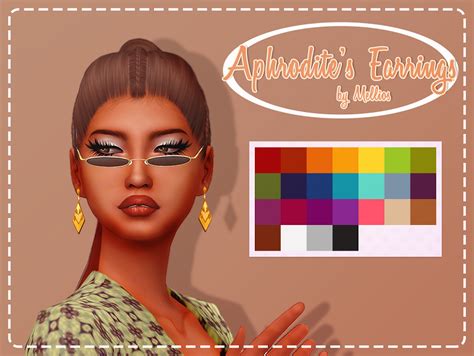 Aphrodites Earrings By Mellios Sims 4 Mm Sims 4 Maxis Match