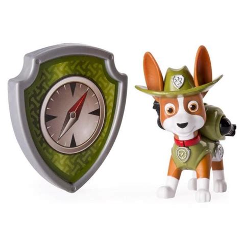 Nickelodeon Paw Patrol Tracker Jungle Rescue Action Pup And Badge For