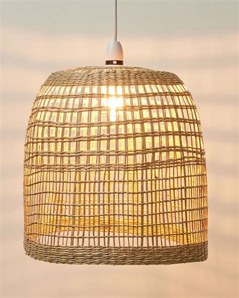 Natural Seagrass Woven Pendant Lampshade Oliver Bonas Pendant Lamp