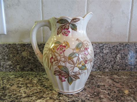 Check out our ironstone floral selection for the very best in unique or custom, handmade pieces from our shops. Beautiful old white ironstone pitcher with floral transfer ...
