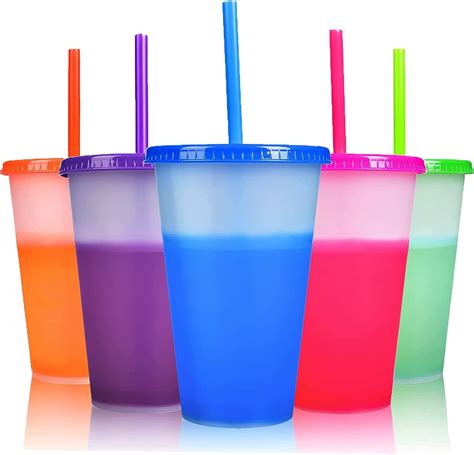 Bicchieri Che Cambiano Colore In Plastica Oz Con Coperchio E