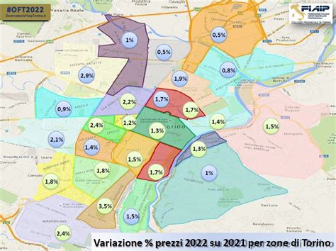 Cartina Quartieri Torino Con Bolle Valori Percentuali 2022 Quotidiano