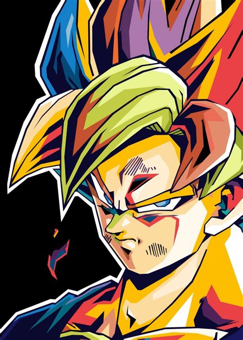 Goku Dragonball Popart Poster By Ardi Arumansah Displate Dragon