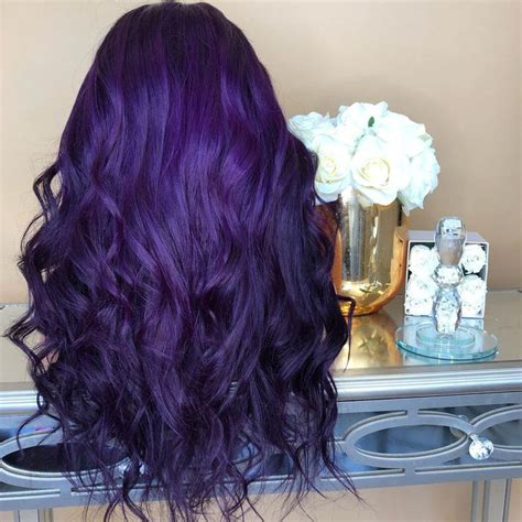 Ladies Fashion Long Curly Wavy Full Wig Ombre Pink Purple Synthetic
