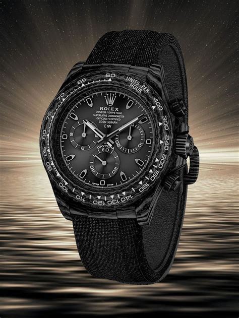 Rolex Diw Ntpt Carbon Daytona “all Black Custom Rolex Luxury