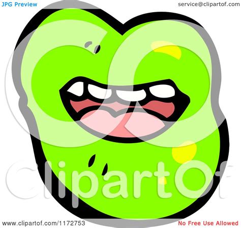 Cartoon Of Green Lips Royalty Free Vector Clipart By Lineartestpilot