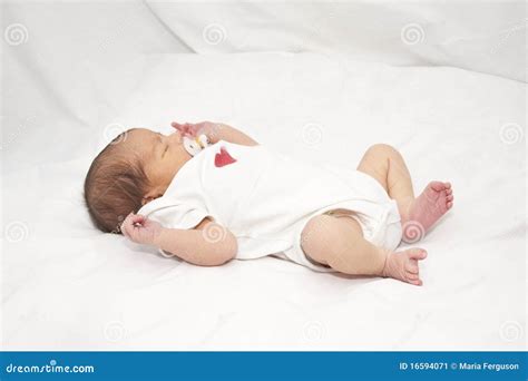 Infant Laying On Her Back Stock Image Image 16594071