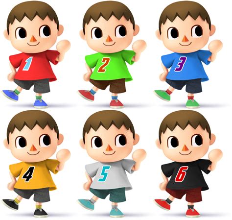 Villager Ssb4 Recolors By Shadowgarion On Deviantart