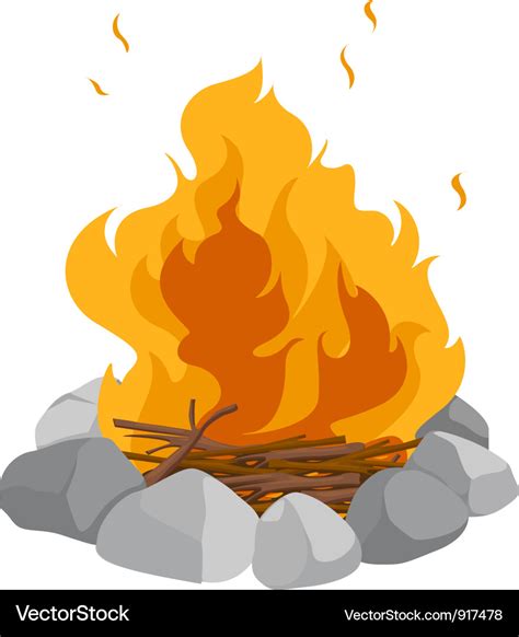 Campfire Royalty Free Vector Image Vectorstock