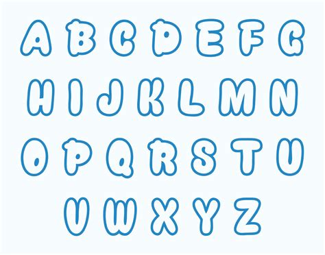 5 Best Printable Bubble Letters To Trace Bubble