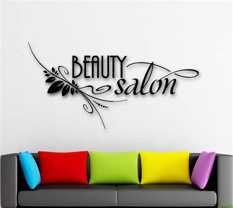 hot selling salon vinyl wall decal beauty salon spa barber shop hair stylist mural art wall