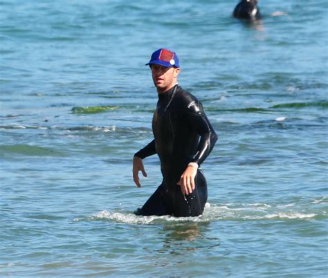 Chris Martin Surfing In Malibu Celeb Donut